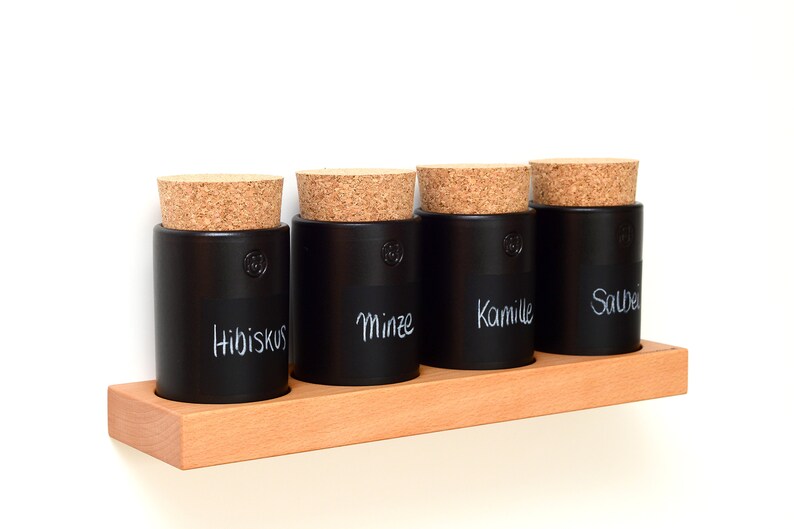 Spice Rack 4 containers beech image 6