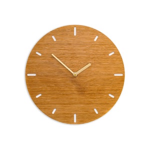 Horloge murale petit chêne 29 cm mouvement silencieux chuchoté pour le bureau salon cuisine autour de tout simplement Cadeau Indentation image 5