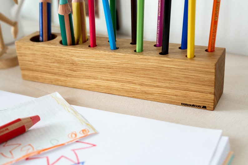 Pencil holder oak image 10