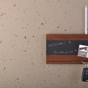 Key Board Boîte à clés en bois de noyer avec papier daluminium de table magnétique, cadeau pour mariage ou emménagement, porte-clé image 4