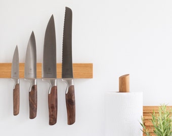 knife rack oak