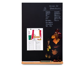 Tableau magnétique en bois Tableau noir pour enfants et adultes Tableau d'affichage polyvalent et organisateur Cadeau Inscription à l'école Tableau magnétique avec aimants puissants