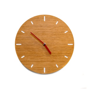 Horloge murale petit chêne 29 cm mouvement silencieux chuchoté pour le bureau salon cuisine autour de tout simplement Cadeau Indentation image 1