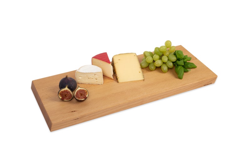 Tablett Holz Buche Servierbrett Schneidebrett hochwertiges Serviertablett Holztablett Hochzeit Buffet Geschenk stabiles modern und praktisch Bild 2