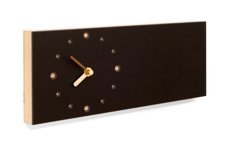 Wall clock in black image 1