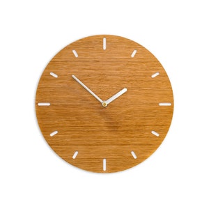 Horloge murale petit chêne 29 cm mouvement silencieux chuchoté pour le bureau salon cuisine autour de tout simplement Cadeau Indentation image 7