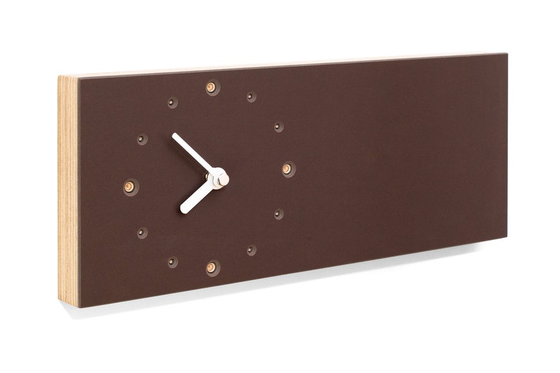 Wall clock in brown image 1