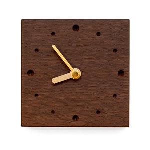 Wall clock mini smoked oak