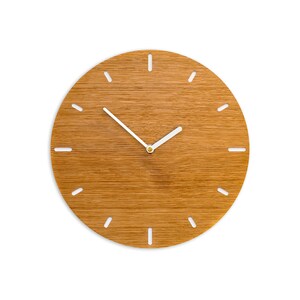 Horloge murale petit chêne 29 cm mouvement silencieux chuchoté pour le bureau salon cuisine autour de tout simplement Cadeau Indentation image 9