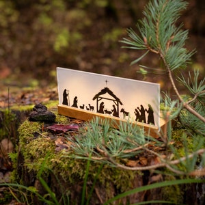 Luminary Nativity Scene oak image 3