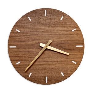 Wanduhr Holz Wanduhr groß Wanduhr modern Kinder 35cm Uhr Design mit flüsterleisem Quarzuhrwerk für Wohnzimmer Küche Büro lautlos rund Bild 6