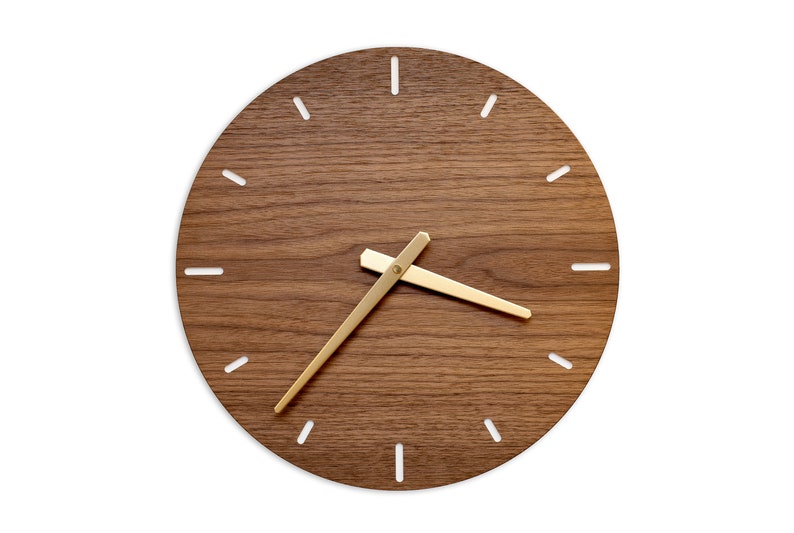 Wanduhr Holz Wanduhr groß Wanduhr modern Kinder 35cm Uhr Design mit flüsterleisem Quarzuhrwerk für Wohnzimmer Küche Büro lautlos rund Bild 6