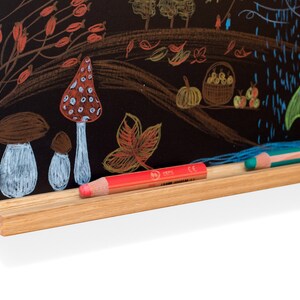 Magnettafel aus Holz Tafel für Kinder und Erwachsene vielseitige Pinnwand & Organizer Geschenk Einschulung Magnetboard mit starken Magneten Eiche