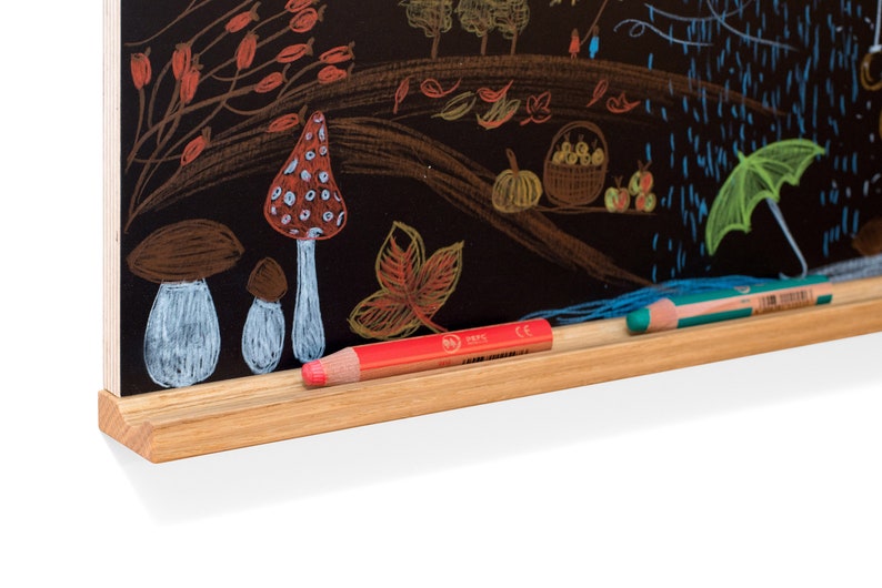 Magnettafel aus Holz Tafel für Kinder und Erwachsene vielseitige Pinnwand & Organizer Geschenk Einschulung Magnetboard mit starken Magneten Eiche