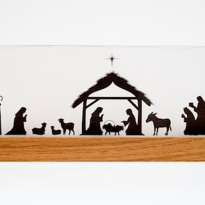 Luminary Nativity Scene oak image 6