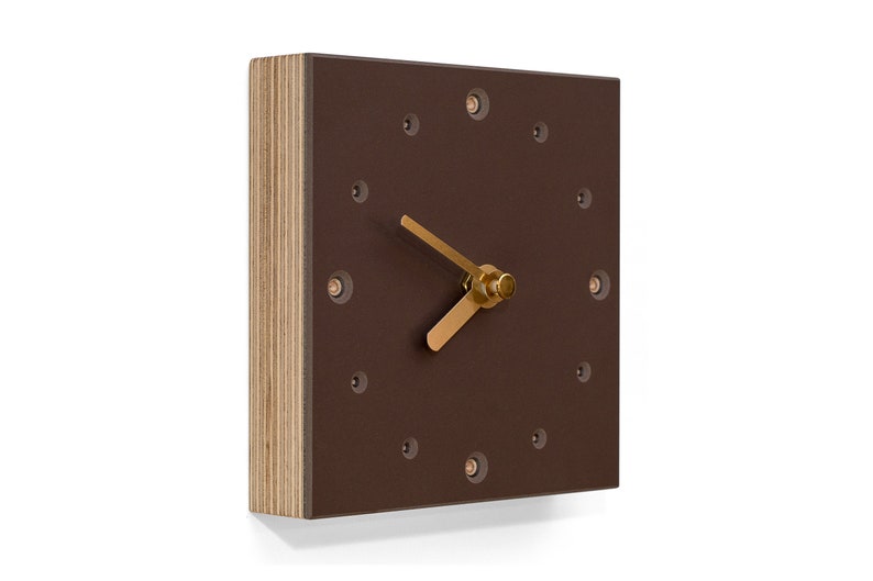 Wall clock in brown image 2