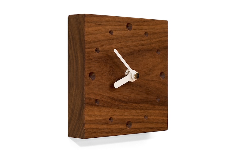 Wall Clock Mini Walnut image 2