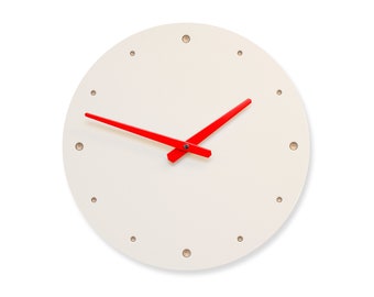 Horloge murale champignon (35 cm) | horloge | thème | avec mouvement à quartz silencieux pour salon cuisine chambre | rond durablement grand
