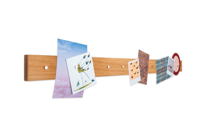 Bilderrahmen Holz Eiche Bilderleiste magnetisch inkl. Magnete Collage einfache Montage als Geburtstagsgeschenk oder zur Hochzeit Bild 5