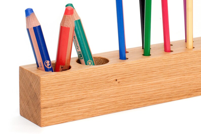 Pencil holder oak image 6