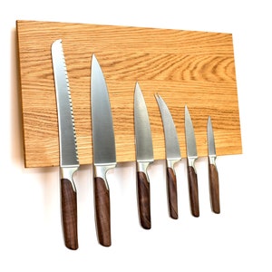 Magnetic Knife Block Wall Mounted oak image 7