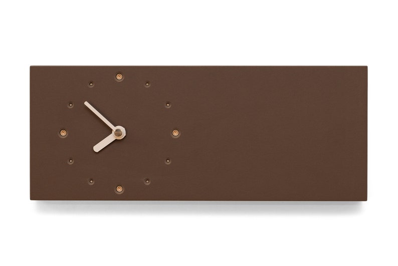 Wall clock in brown image 3