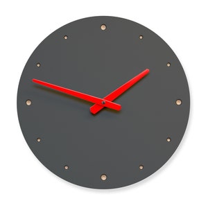 Wall Clock pewter image 1