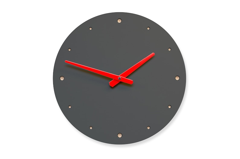 Wall Clock pewter image 1