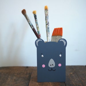 The box LARGE or SMALL,  koala bear, pencil box , pencil holder, kids room decor, desk organizer, office desk accessories, koala