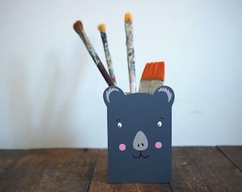 The box LARGE or SMALL,  koala bear, pencil box , pencil holder, kids room decor, desk organizer, office desk accessories, koala