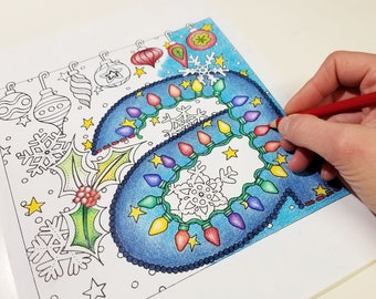 DOWNLOAD - Christmas Letter "a" Colouring Page! Download some holiday coloring fun!