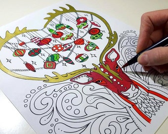 DOWNLOAD - Christmas Reindeer Colouring Page! Download some holiday coloring fun!