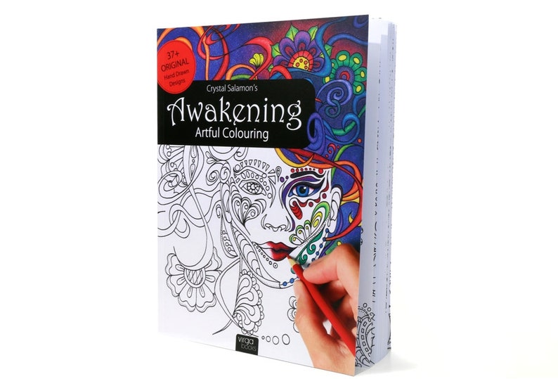 Awakening adult coloring book for men & women of all ages Canadian illustrator. Colouring gift for grown ups kids boys girls hand drawn image 1