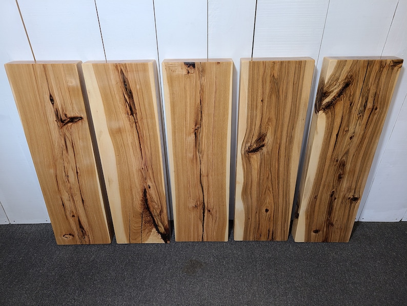 CUSTOM MADE Thick & Solid Hickory Stair Treads Floating Etsy