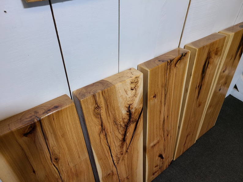 CUSTOM MADE Thick & Solid Hickory Stair Treads Floating Etsy