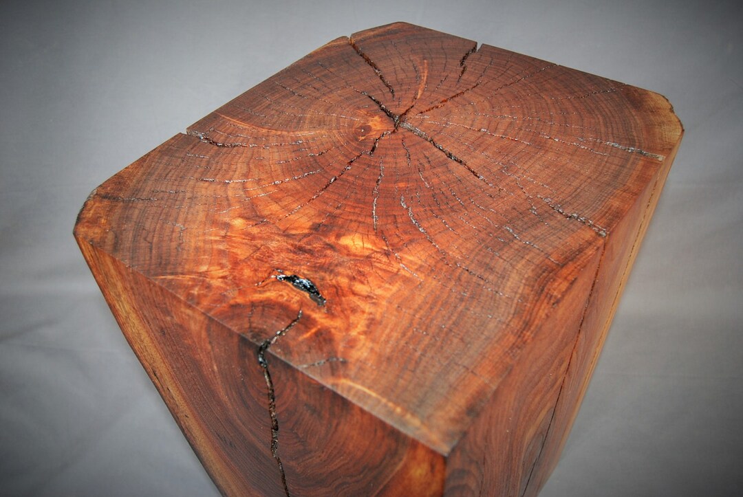 CUSTOM Large Handmade Black Walnut Stump Stool Etsy