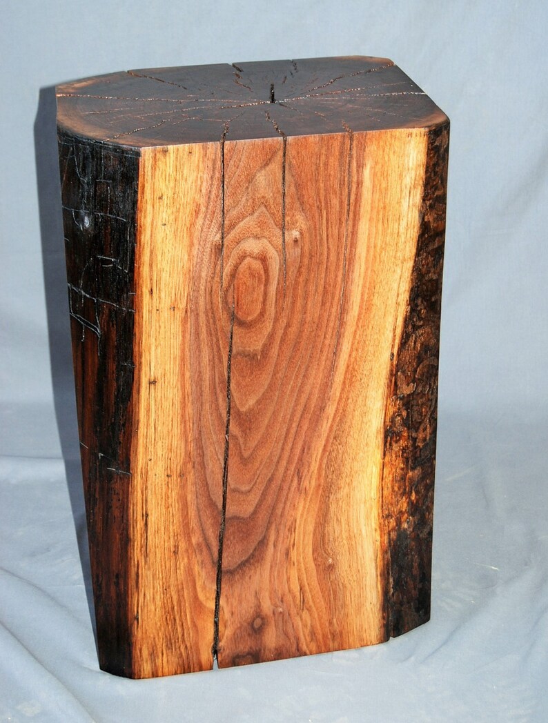 CUSTOM Large Handmade Black Walnut Stump Stool Etsy