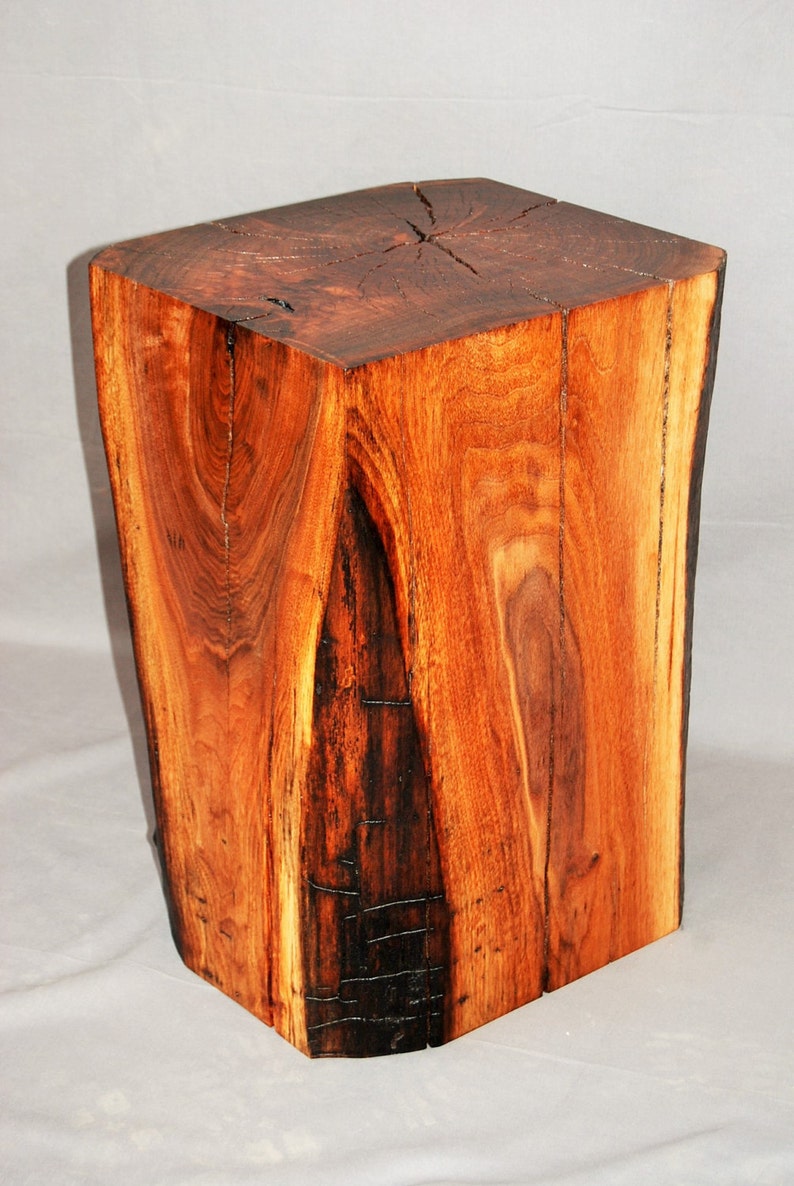 CUSTOM Large Handmade Black Walnut Stump Stool Etsy