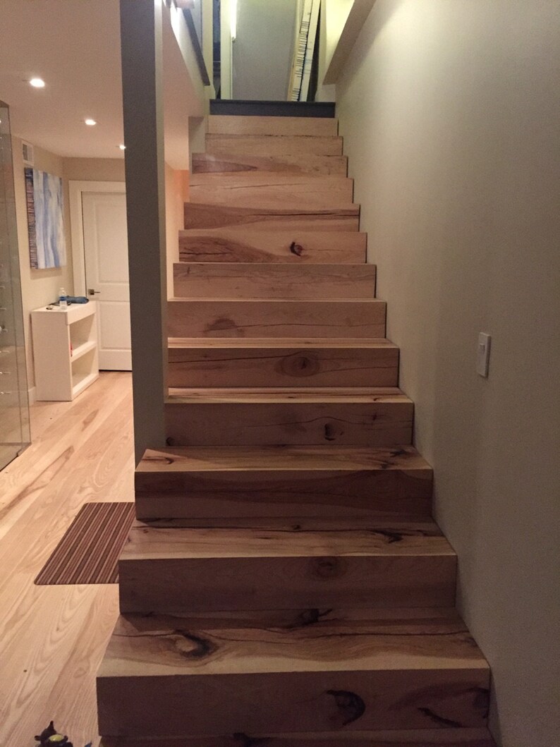 Hickory Stair Treads Solid Wood Etsy