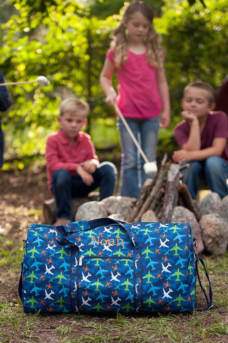 Travel Bag Monogram Weekender Bag Monogrammed Duffel Bag Carry On Bag Personalized Boys Overnight Bag