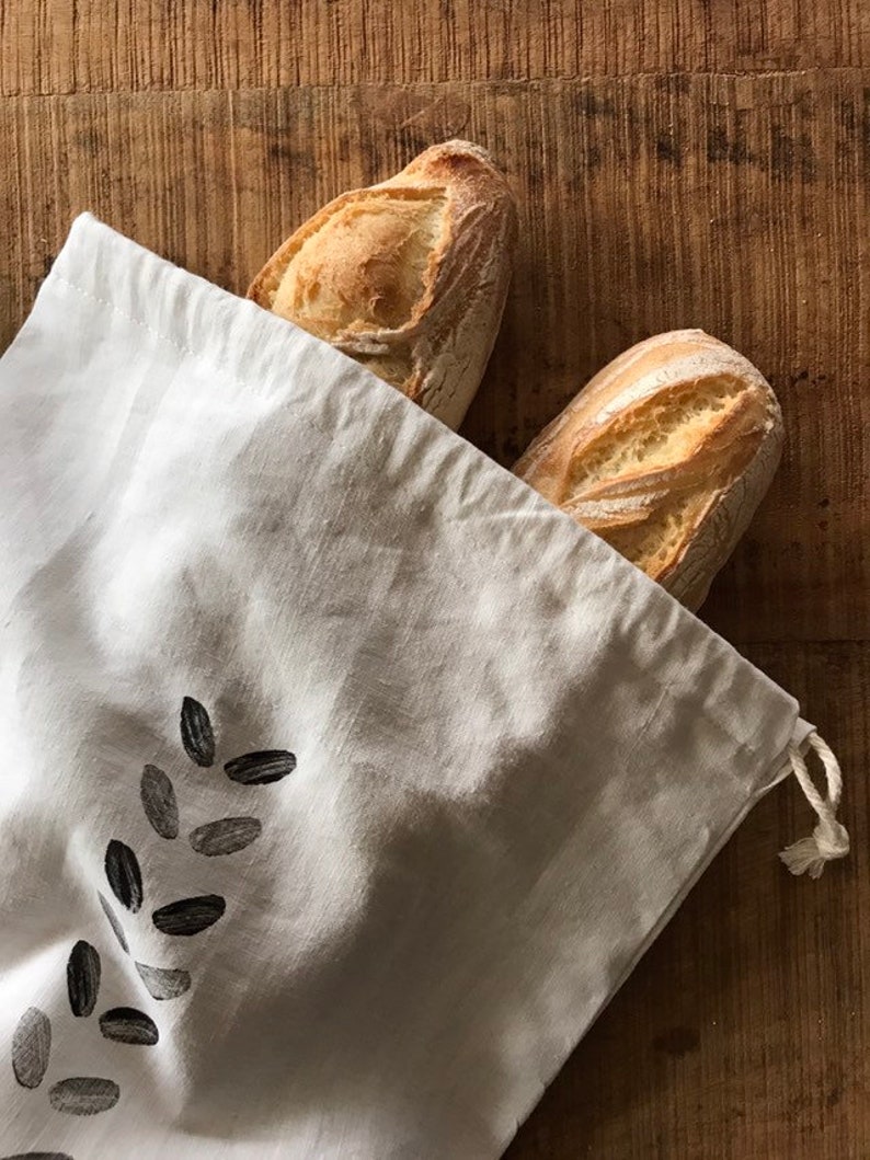 Linen Bread Bag Etsy