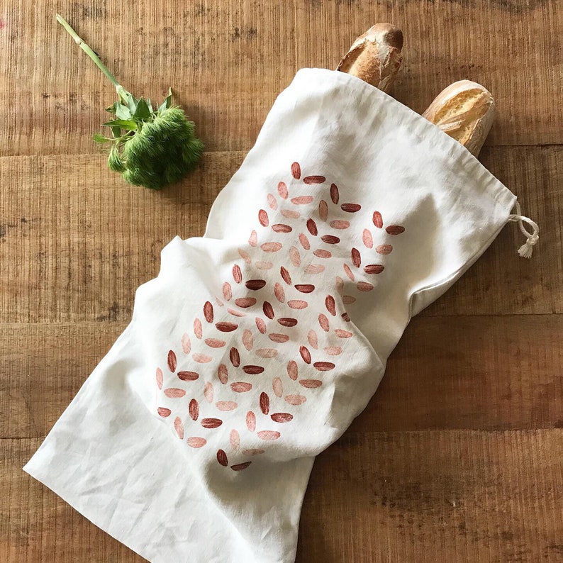 Linen Bread Bag Etsy