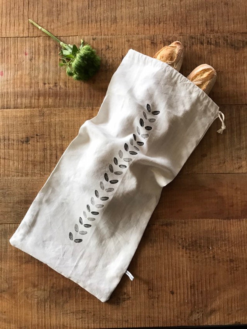 Linen Bread Bag Etsy