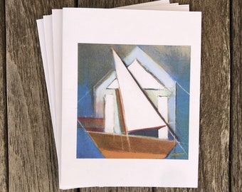 NAUTICAL NOTE CARDS - Prints from 7 original paintings on canvas by J. Mason