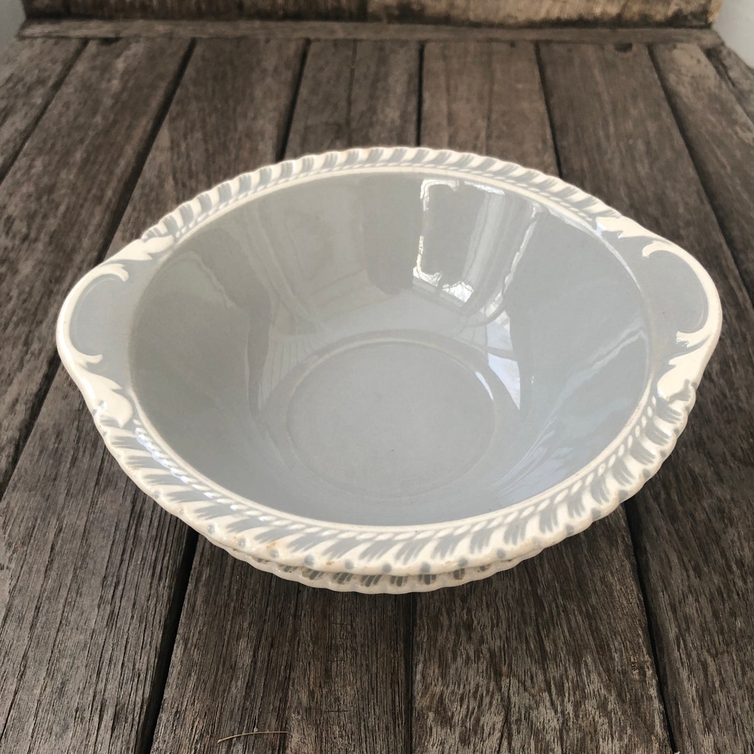 Vintage Harker Chesterton Ware Pottery Lug Bowl & Bread Plate Etsy