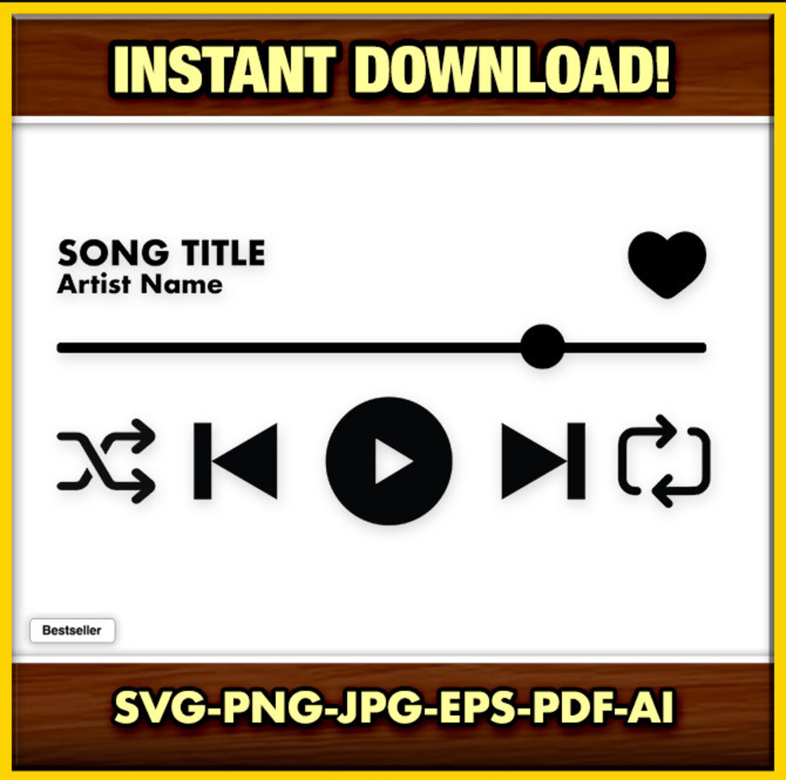 Music Player SVG-PNG-JPG, Audio Controls, Play Buttons, Music Player ...