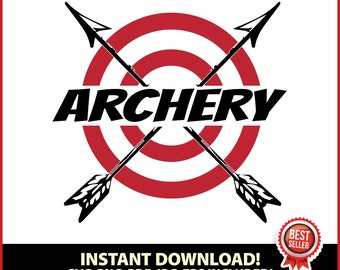 Archery High-Resolution Vector Design • SVG PNG PDF • Instant Digital Download • Cricut, Window Decals, Hats, Tumblers, T-Shirts and More!