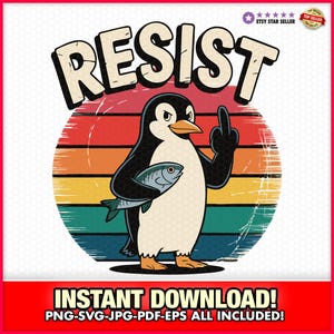 Weersta pinguïn Donald Trump Groenland SVG-EPS-PNG, Instant Download, Pituffik Space Base, plezier, pinguïns, Washington, verzet, regering
