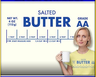 Butter SVG-PNG-EPS, Salted Butter Life, Butter Stick, Baker, Baking, Butter Measurements, Margarine, Cooking, Chef, Butter Humor,Cute Dairy