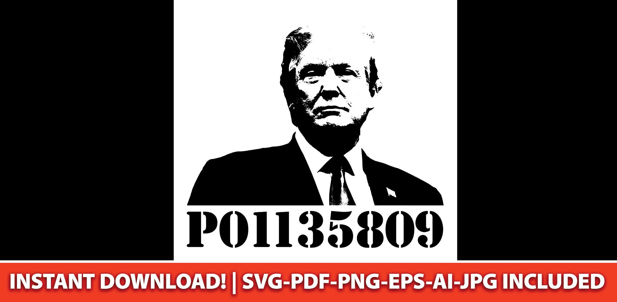 Donald Trump Inmate Number P01135809 Fulton County Etsy